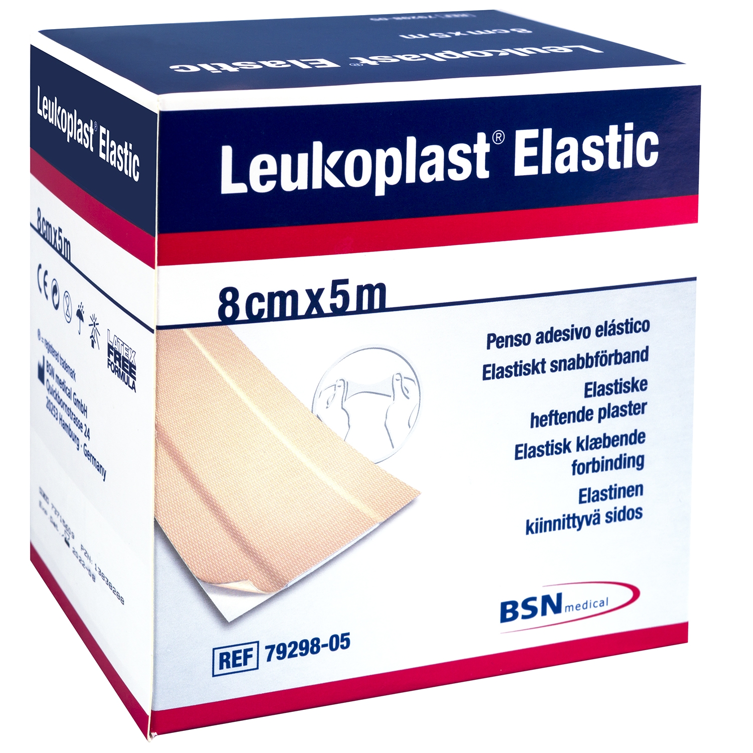 Leukoplast elastic - rol - 8 cm x 5 m