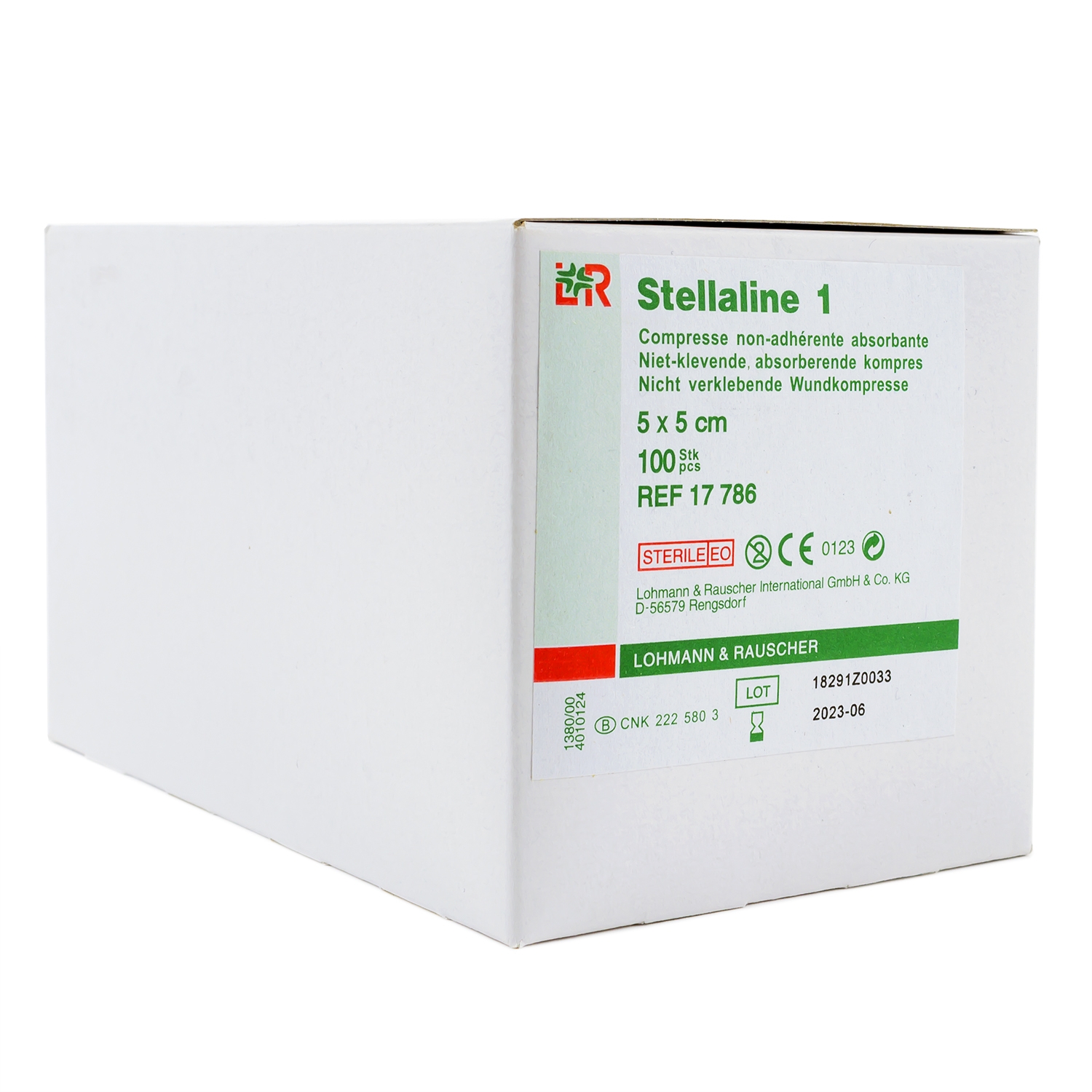 Chemie verraad Bevriezen Steriel kompres niet-inklevend Stellaline 1 - 5 x 5 cm (100 st) | 5 x 5 cm  | 1 | 9238260