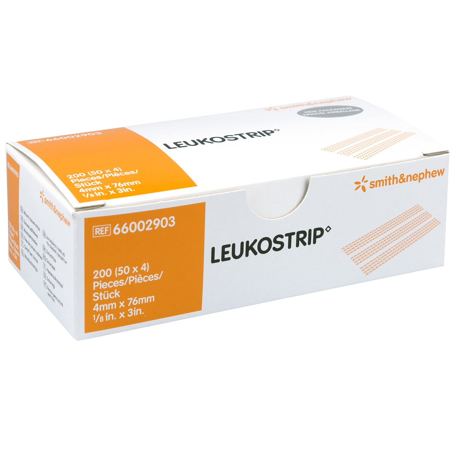 Leukostrip steriel - 4 x 76 mm - wit (50 x 4 strips)