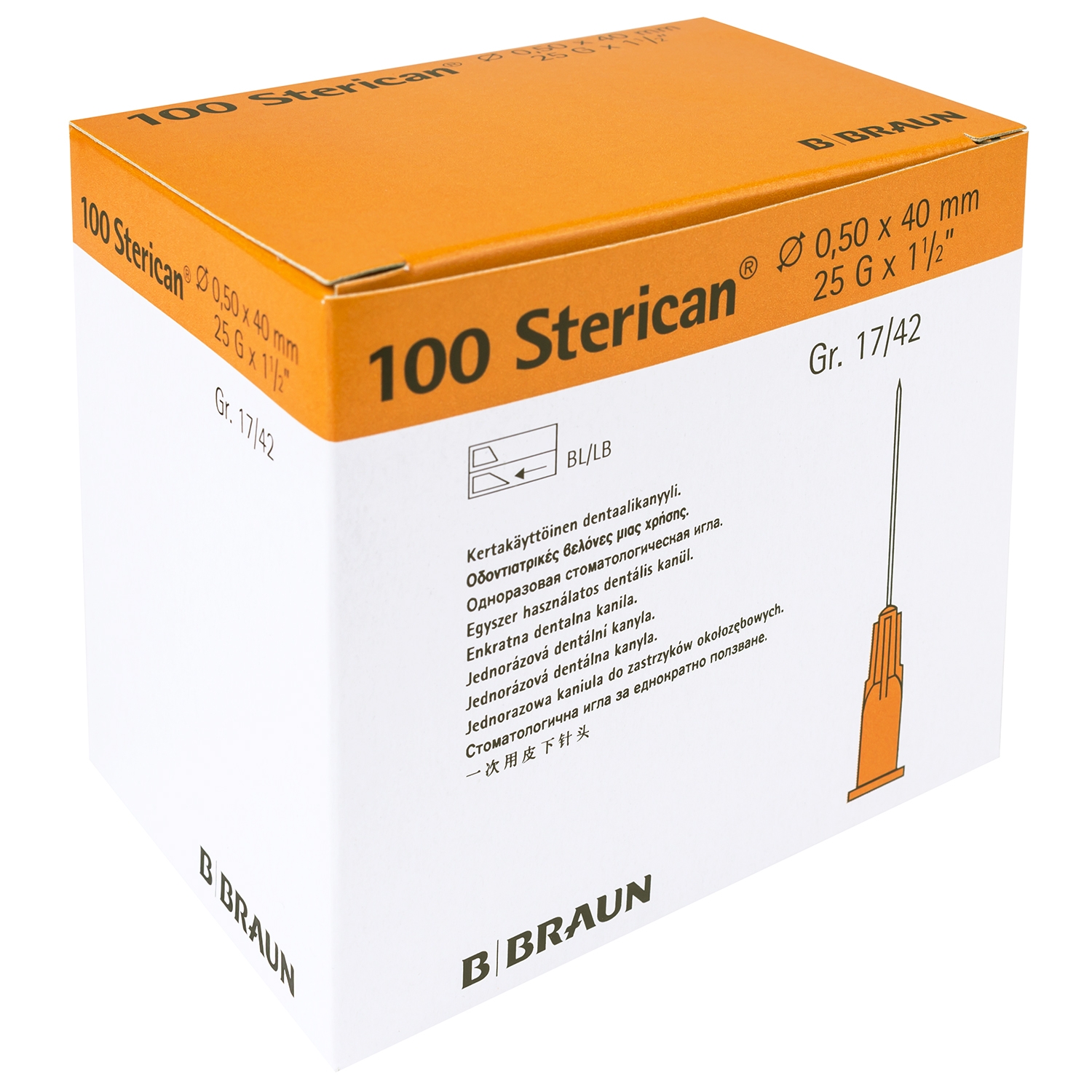 Sterican naald 25 G x 40 mm - rood (100 st)