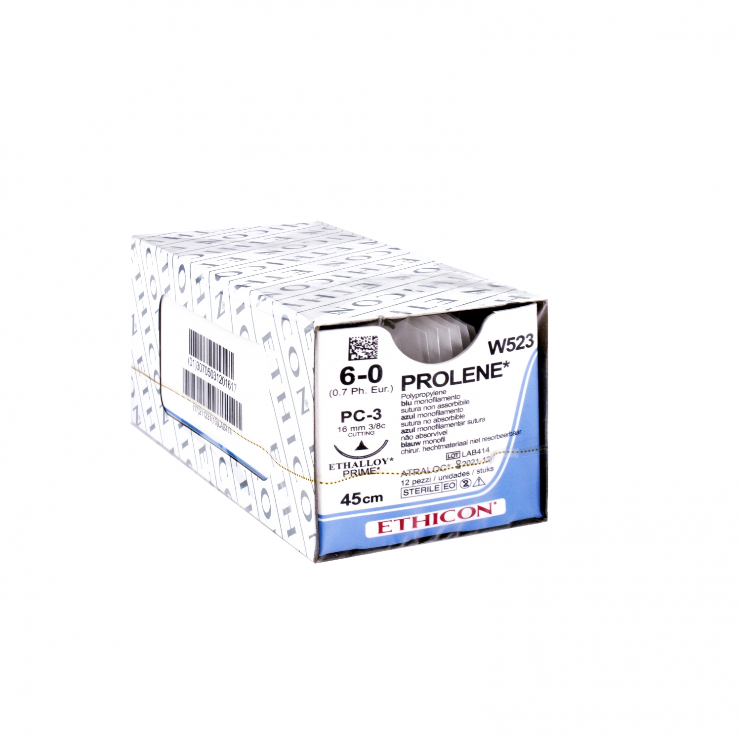 Prolene - 6-0 - PC-3 prime - 16 mm - 45 cm (12 st)