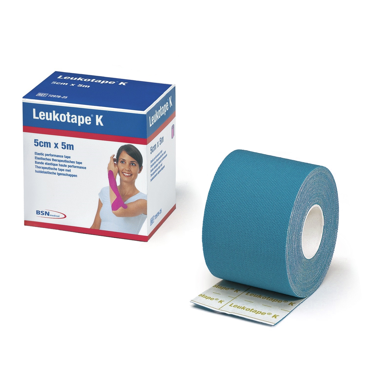 Leukotape K - kinesiotape - 5 cm x 5 m - blauw